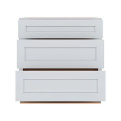 J&K White Shaker S8 Base w/3 Drawers - 33" W
