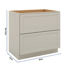 J&K Pebble B6 Base w/2 Drawers - 36" W