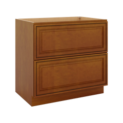 J&K Mocha Glazed K10 Base w/2 Drawers - 36" W