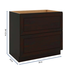 J&K Espresso K8 Base w/2 Drawers - 36" W