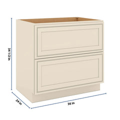 J&K Pearl Glazed H9 Base w/2 Drawers - 36" W