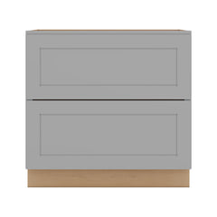J&K Castle Grey S5 Base w/2 Drawers - 36" W
