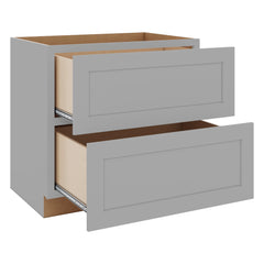 J&K Castle Grey S5 Base w/2 Drawers - 36" W