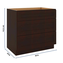 J&K Java Coffee S1 Base w/3 Drawers - 36" W