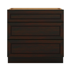 J&K Espresso K8 Base w/3 Drawers - 36" W