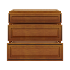 J&K Mocha Glazed K10 Base w/3 Drawers - 36" W