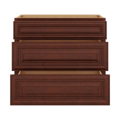J&K Mahogany J5 Base w/3 Drawers - 36" W