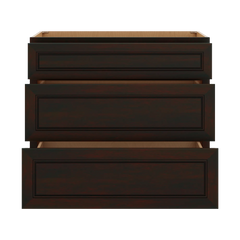 J&K Espresso K8 Base w/3 Drawers - 36" W