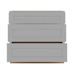 J&K Castle Grey S5 Base w/3 Drawers - 36" W