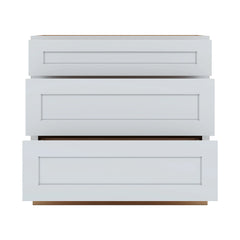 J&K White Shaker S8 Base w/3 Drawers - 36" W