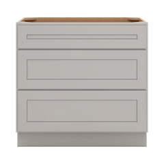 CNC Luxor 5-Piece Misty Grey 36" W 3 Drawer Base Cabinet