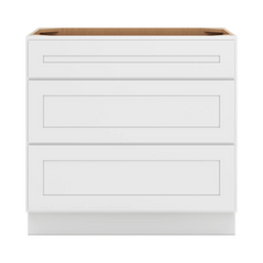CNC Luxor 5-Piece White 36" W 3 Drawer Base Cabinet