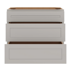 CNC Luxor 5-Piece Misty Grey 36" W 3 Drawer Base Cabinet
