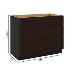 J&K Espresso K8 Base w/3 Drawers - 42" W