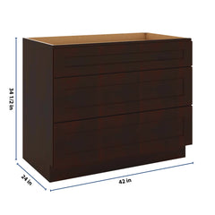 J&K Java Coffee S1 Base w/3 Drawers - 42" W