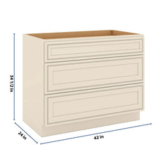 J&K Pearl Glazed H9 Base w/3 Drawers - 42" W