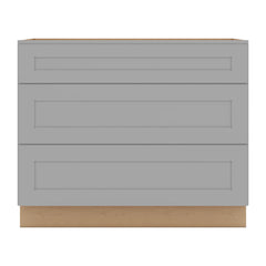 J&K Castle Grey S5 Base w/3 Drawers - 42" W
