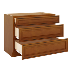J&K Mocha Glazed K10 Base w/3 Drawers - 42" W