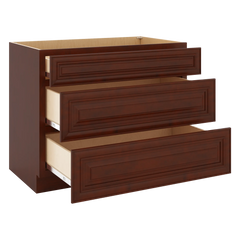 J&K Mahogany J5 Base w/3 Drawers - 42" W