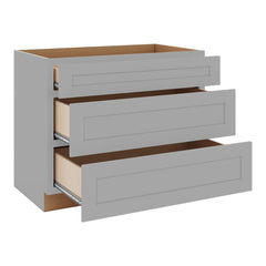 J&K Castle Grey S5 Base w/3 Drawers - 42" W