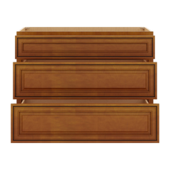 J&K Mocha Glazed K10 Base w/3 Drawers - 42" W