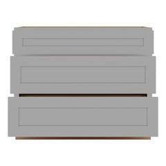 J&K Castle Grey S5 Base w/3 Drawers - 42" W