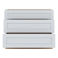 J&K White Shaker S8 Base w/3 Drawers - 42" W