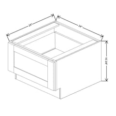 Fabuwood Allure Galaxy Desert Oak 24" W X 34 1/2" H X 24" D Bench Seat Cabinet