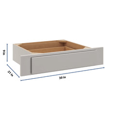 CNC Luxor 5-Piece Misty Grey 30" W X 21" D Desk Drawer