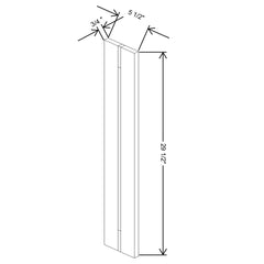 Fabuwood Allure Luna Kona 06"W X 30"H Decorative Door 