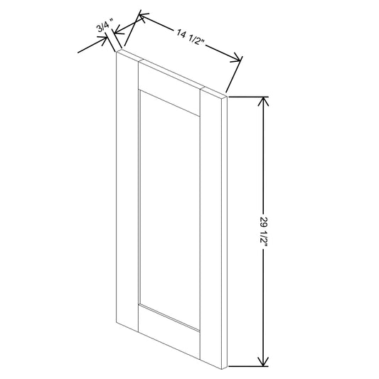 Fabuwood Allure Fusion Dove 15"W X 30"H Decorative Door