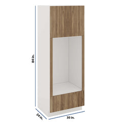 Modernform Cabinet Walnut 30" W X 84" H X 24" D Tall Double Oven Cabinet