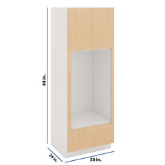 Modernform Cabinet Natural Oak 30" W X 84" H X 24" D Tall Double Oven Cabinet