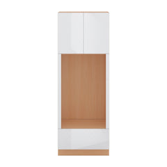 Modernform Cabinet Gloss White 30" W X 84" H X 24" D Tall Double Oven Cabinet