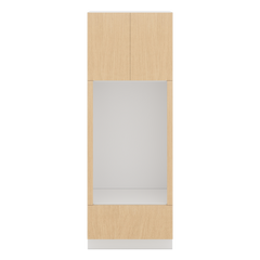 Modernform Cabinet Natural Oak 30" W X 84" H X 24" D Tall Double Oven Cabinet