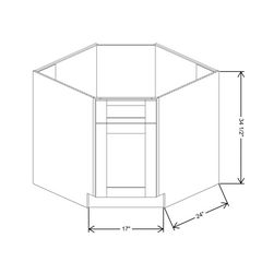 Fabuwood Allure Galaxy Mocha Corner Sink Base Cabinet 36" W