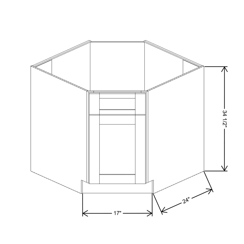 Fabuwood Allure Galaxy Indigo 36"W Corner Sink Base