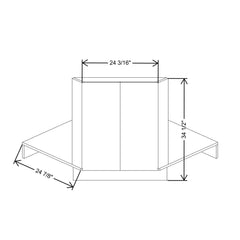 Fabuwood Ovela Catalina Frappe 1 42" W X 34 1/2" H X 24" D Full Height Corner Sink Front Base Cabinet