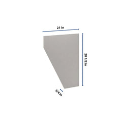 CNC Luxor 5-Piece Misty Grey 3/4" W X 28 1/2" H X 21" D Desk Drawer Panel
