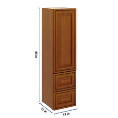 J&K Mocha Glazed K10 Vanity Counter Linen 12" W x 45" H x 12" D