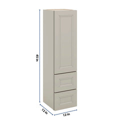 J&K Pebble B6 Vanity Counter Linen 12" W x 45" H x 12" D