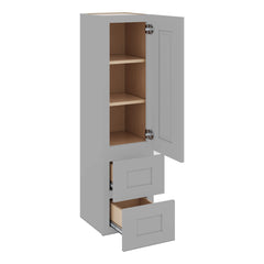 J&K Castle Grey S5 Vanity Counter Linen 12" W x 45" H x 12" D