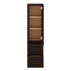 J&K Espresso K8 Vanity Counter Linen 12" W x 45" H x 12" D