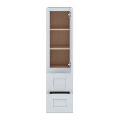 J&K White Shaker S8 Vanity Counter Linen 12" W x 45" H x 12" D