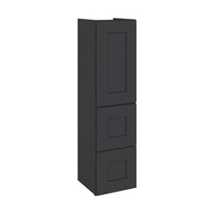 Modernform Cabinet Onyx Black Shaker 12" W X 45" H X 12" D Vanity Countertop Linen Cabinet