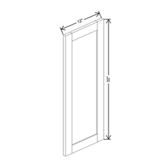 Wolf Classic Hanover White Paint Decorative End Panel for Wall 3/4"W X 30"H X 12"D