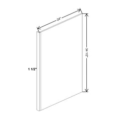 Wolf Classic Waverly Hazelnut Stain Dishwasher End Panel Filler 1 1/2"W X 34 1/2"H X 24"D