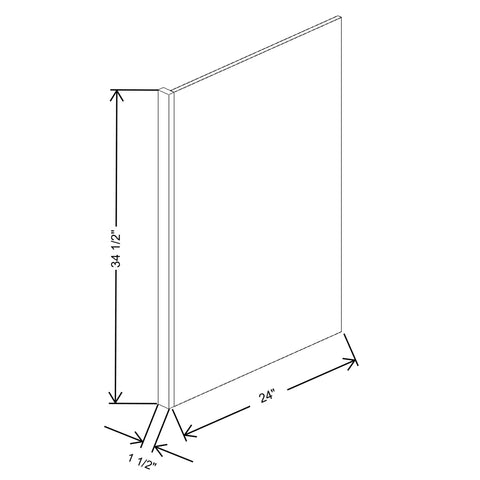 Fabuwood Allure Fusion Dove Wall 9"W x 42"H Shaker Cabinet