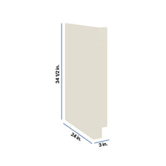 Modernform Cabinet Slim Dove White 3" W X 34 1/2" H X 24" D Base Dishwasher End Panel