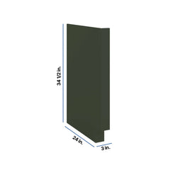 Modernform Cabinet Slim Sage Green 3" W X 34 1/2" H X 24" D Base Dishwasher End Panel